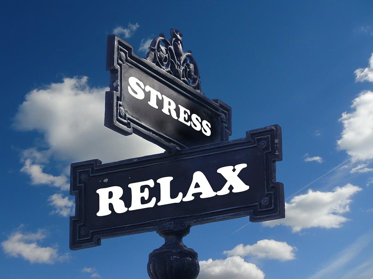 Stress & Relax 표지판